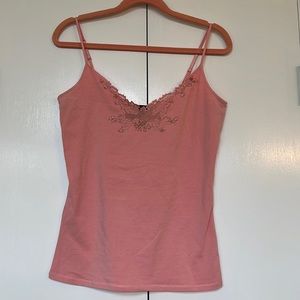 EUC! Peach Express Embellished Camisole, Size Medium